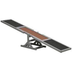 Wooden Dog Agile Seesaw For Training And Exercise, Platform Equipment Running Game Toys (Color: Grey)