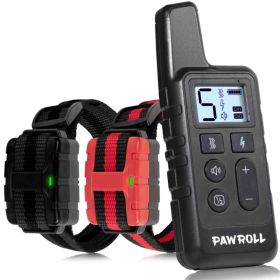 Dog Training Collar For 2 Dogs Black And Red (Color: Black)
